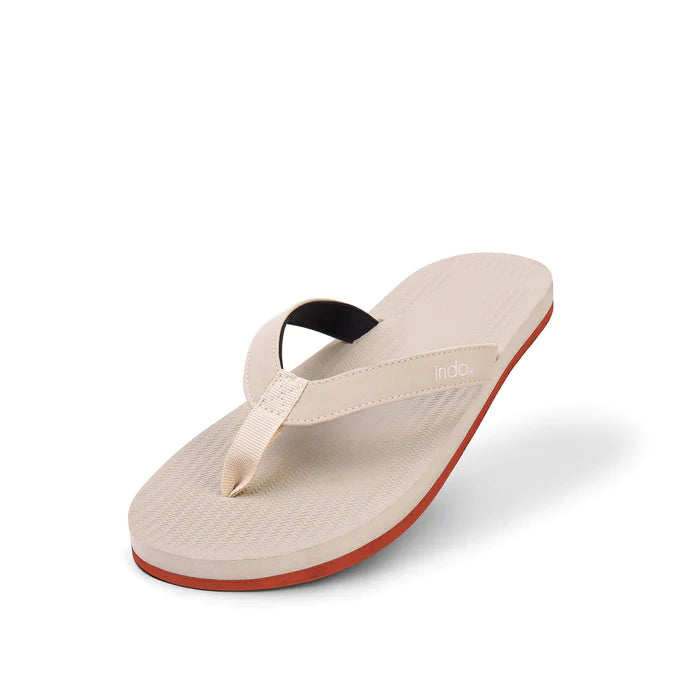 WOMEN FLIP FLOP SNEAKER SOLE - SEA SALT/ORANGE