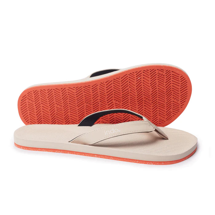 MEN FLIP FLOP SNEAKER SOLE - SEA SALT/ORANGE