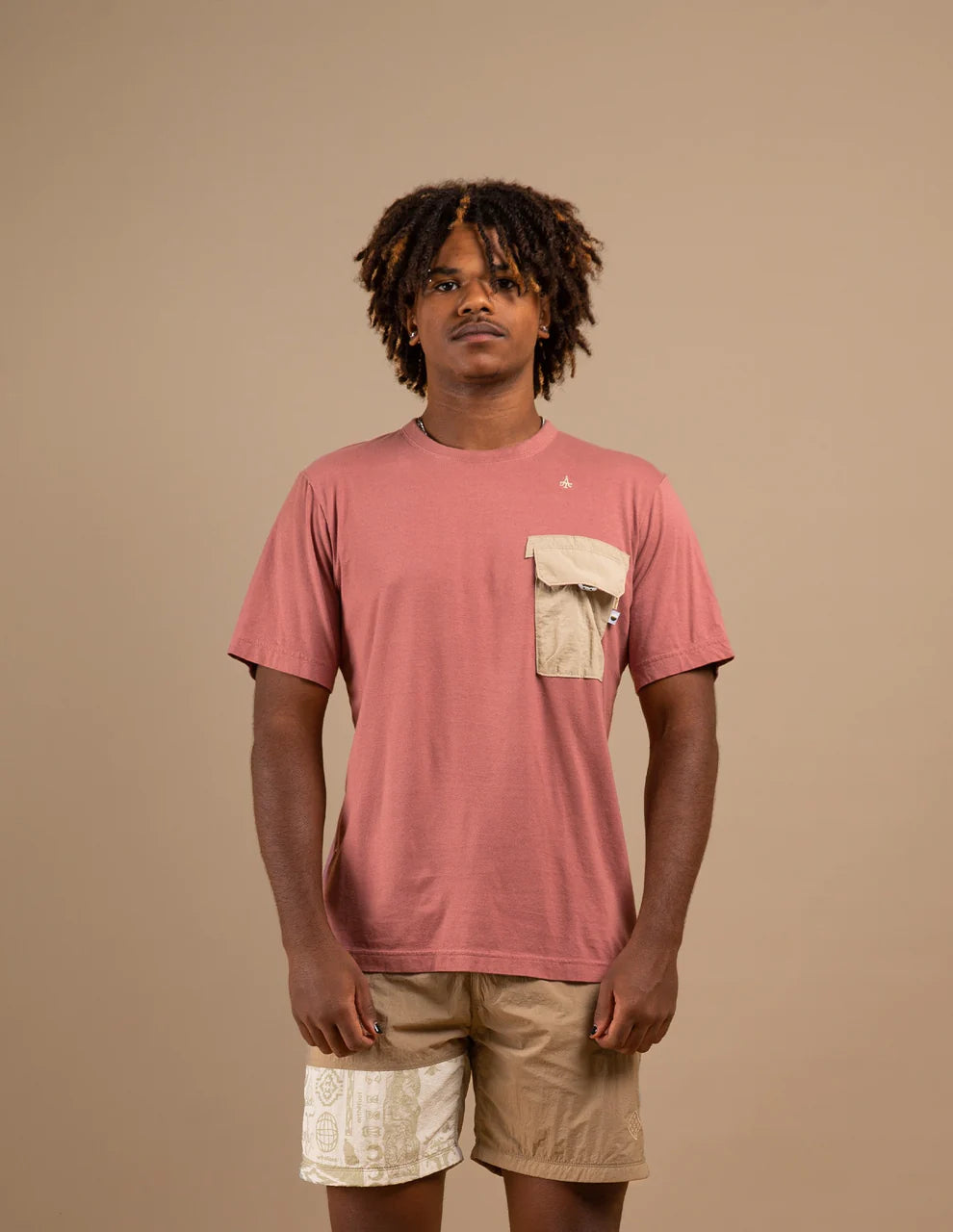 KALA POCKET TEE - DUSTY ROSE