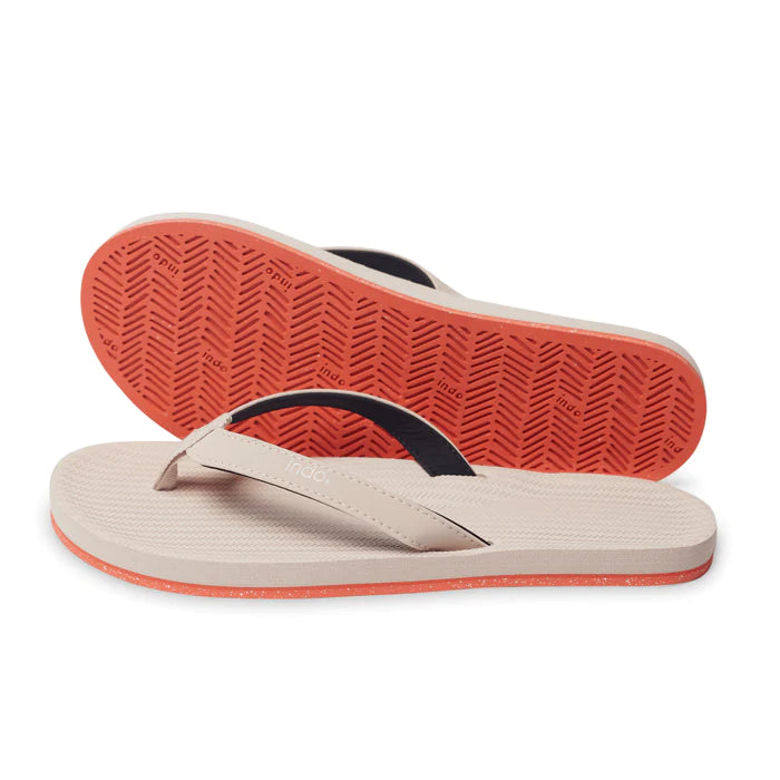 WOMEN FLIP FLOP SNEAKER SOLE - SEA SALT/ORANGE