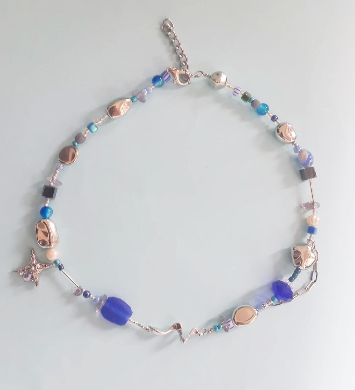 BLUE SILVER NECKLACE