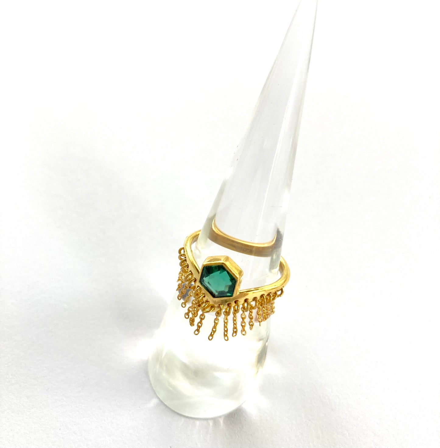 SPYNX GREEN QUARTZ RING